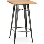 GRAMY hoge tafel in industrile stijl 70x70x1055 cm Bruin