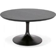 BUSTER ronde salontafel woonkamer 90x90x395 cm Zwart