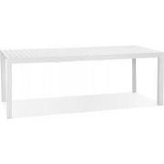 SAMUI uitschuifbare tuintafel 180-240x100x75 cm Wit