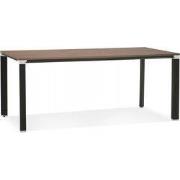 Design vergader-/eettafel 'XLINE' 200 in notenhout afwerking en zwarte...