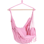 Beliani BONEA - Hangstoel-Roze-Katoen