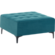 Beliani ABERDEEN - Ottomaan-Blauw-Fluweel