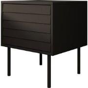 Meubella - Nachtkastje Cordoba - Zwart - 45 cm - Set van 2