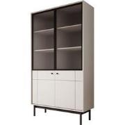 Meubella - Vitrinekast Jules 1 - Beige - 104 cm