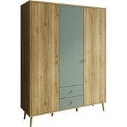 Meubella - Kledingkast Wally - Groen - 154 cm