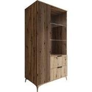 Meubella - Vitrinekast Evy - Eiken - 100 cm