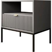 Meubella - Nachtkastje Navil - Grijs - 54 cm