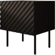Meubella - Nachtkastje Laguna - Zwart - 46 cm - Set van 2