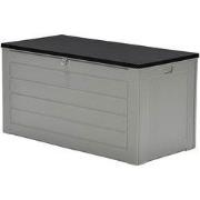Primo kussenbox - kunststof - 680L - 146x71 cm - donkergrijs - zwart