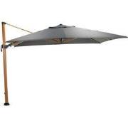 Hawaii Big Pole II parasol - 350x350 cm - l. teaklook -royal antraciet