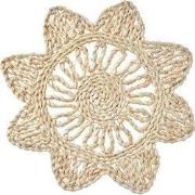 Clayre & Eef Placemat Ø 34 cm Beige Stro Rond Tafelmat