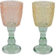 Theelichthouder glas d7,6h16 cm a2
