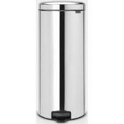 NewIcon Pedaalemmer, 30 liter, metalen binnenemmer - Brilliant Steel