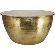 WOMO-DESIGN salontafel, Ø 60x30,5 cm, goud, gemaakt van gehamerd alumi...