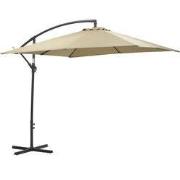 Corfu parasol - 250x250 cm - carbon black - taupe