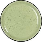Clayre & Eef Dinerbord  Ø 27 cm Groen Keramiek Rond Eetbord