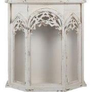Clayre & Eef Wandkast  76x26x82 cm Wit Hout Opbergkast