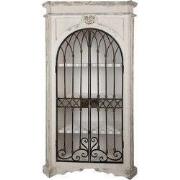 Clayre & Eef Kast  102x42x190 cm Beige Zwart Hout Metaal Opbergkast