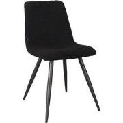 LABEL51 Eetkamerstoel Jep - Zwart - Teddy - Black Frame