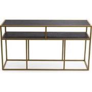 Stalux Side-table 'Teun' 150cm, kleur goud / zwart eiken