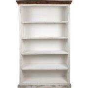 Clayre & Eef Boekenkast 120x36x195 cm Wit Hout Kast