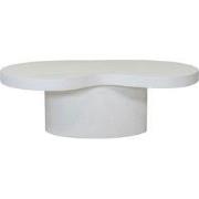 Salontafel Organisch 120cm - Beige Beton/MDF - 120x65x39cm