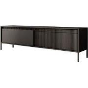 Meubella - TV-Meubel Saran - Mat zwart - 187 cm