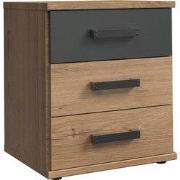 Ladenkast 3 laden eiken en grafietdecor - L46 cm