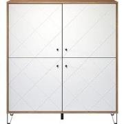 Buffet hoog 4 deuren mat wit L123 cm - Touch