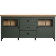Buffet laag met inbegrepen LED-verlichting, 2 deuren en 3 laden L185 c...