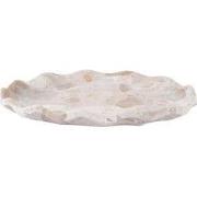 Dienblad Waved Oval - Bruin - Bruin - 21x14x3cm