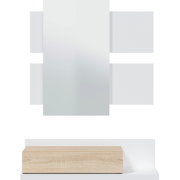 Hangende console met 1 lade en 1 spiegel L75 cm - TEKKAN