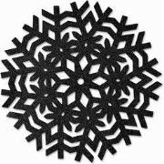 Unique Living | Placemat Ice | Rond | Polyester | Zwart | Ø38cm