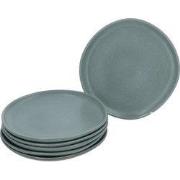 6 stuks ontbijtborden aardewerk Spring 21cm - dessertbord - Grijs