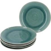 6 Dinerborden Esmee - Geglazuurd Aardewerk - Groen
