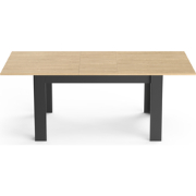 Uitschuifbare tafel van 160 tot 200 cm in Hamilton-eiken decor en mat ...