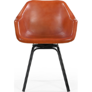 Draaibare Bridge-stoel van leer L44 cm - ROCKIE