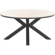 Edison tafel - rond - Ø148 cm - carbon black - light teak Vironwood