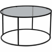 Ronde salontafel met glazen blad D80 cm  AURUM