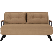 Slaapbank voor 2 personen in stof met metalen poten L133 cm  SANDO