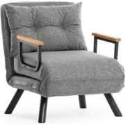 Slaapfauteuil in stof met metalen poten L67 cm  SANDO