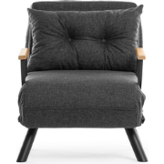 Slaapfauteuil in stof met metalen poten L67 cm  SANDO