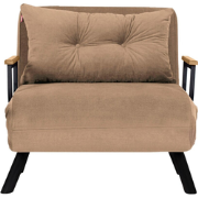 Slaapfauteuil in stof met metalen poten L67 cm  SANDO