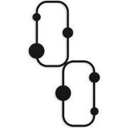 Organisch gevormde wandkapstok met 5 haken in zwart metaal H48 cm  LAD...