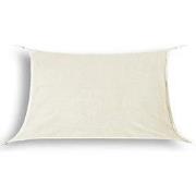 hanSe® Schaduwdoek Rechthoek Waterdoorlatend 3,5x4 m Zonnedoek Creme