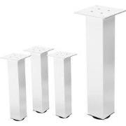 Set van 4 tafelpoten I-Design 42 cm wit glanzend gemaakt van gepoederc...