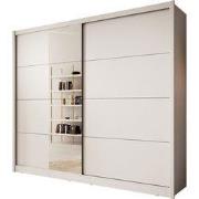 Meubella - Kledingkast Azul - Wit - 251 cm - Met spiegel