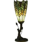 Lumilamp Tiffany Tafellamp Ø 15x42 cm Groen Glas
