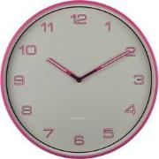 Karlsson - Wandklok Lined Numbers - Helderroze- Ø40cm