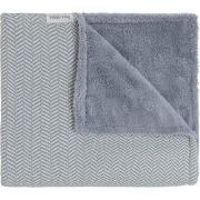 Baby's Only Ledikantdeken teddy Dawn - Nordic Blue/Ecru - 100x135 cm